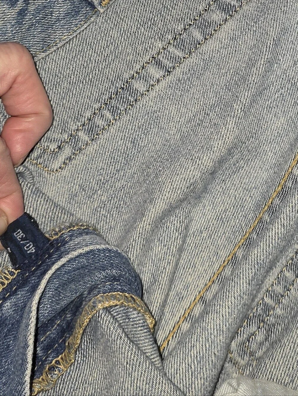 40X30 VINTAGE Polo by Ralph Lauren Light Blue Jeans MADE IN MEXICO 100% COTTON